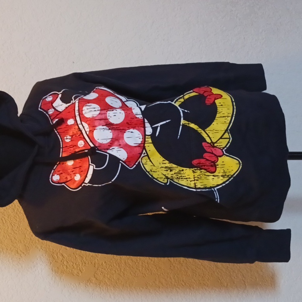 Disney Parks Minnie Mouse Hoodie With Ears Size Medium - Picture 3 of 9